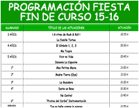 Programación Fiesta Fin de Curso 2015-2016